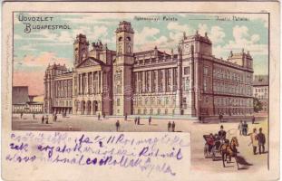 1900 Budapest Igazságügyi palota litho