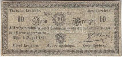 1849. 10Kr "Almásy" T:III-