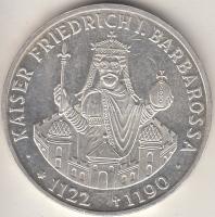 NSZK 1990F 10M Ag "I. Barbarossa Frigyes" T:PP felületi karcos GFR 1990F 10 Mark Ag "Frederick I Barbarossa" C:PP (VF)