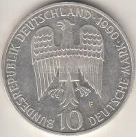 NSZK 1990F 10M Ag "I. Barbarossa Frigyes" T:PP felületi karcos
GFR 1990F 10 Mark Ag "...