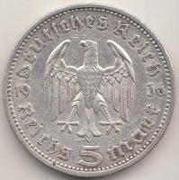 Német 3. Birodalom 1936A 5M Ag "Hindenburg" T:2- German Third Reich 1936A 5 Marks Ag "Hindenburg" C:VF