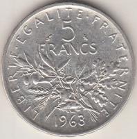 Franciaország 1963. 5Fr Ag T:2,2- France 1963. 5 Francs Ag C:aXF,VF Krause KM#926