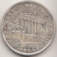 Ausztria 1925. 1Sch Ag T:3 Austria 1925. 1 Schilling Ag C:F Krause KM#2840