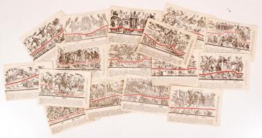 cca 1940 16 db történelmi témájú levelezőlap