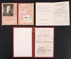 1941-1978 Vegyes okmány tétel (Magyar Királyi Államvasutak,Vasutasok Szakszervezete Tagsági igazolvány)