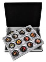 DN "Nagy Magyarok" multicolor emlékérme sorozat 50Ft ezüstözött CuNi (23xklf) tanúsítvánnyal éremtartó kazettában T:2