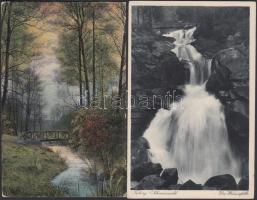 6 db régi német városképes lap / 6 old German postcards