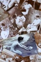 100 db MODERN, kiváló minőségű használatlan képeslap, régi erotikus képeslapok fakszimile másolatai / 95 unused, erotic, facsimile reprint postcards, excellent quality