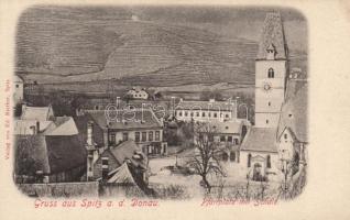 Spitz an der Donau, Pfarrplatz mit Schule / church. school