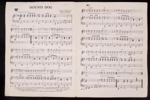 cca 1920 Elvis Presley: Hound Dog kotta és szövegkönyv / Lyrics and text book