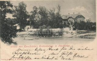 1898 Stockerau, Ruschitzka's Restauration (wet damage)