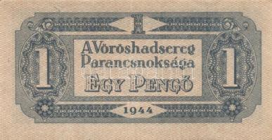 1944. 1P + 5P "A Vöröshadsereg Parancsnoksága" számozás nélkül T:II-/III Adamo P41A,43