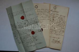 1781-1870 61 db okmány nagyrészt okmánybélyeges ill. szignettás, közte több szép vízjeles papíron