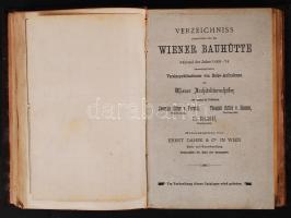 cca 1880-1900 10 db magyar és külföldi képes árjegyzék és katalógus egybekötve, egészvászon kötésben