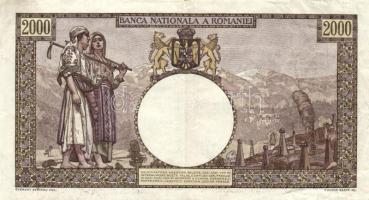 Románia 1943.03.23. 2000L T:III
Romania 1941.03.23. 2000 Lei C:F
Krause 54