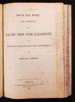 Vasút témájú könyvek egybekötve / Books about railways bound together: W. Hostmann: Bau und Betrieb ...