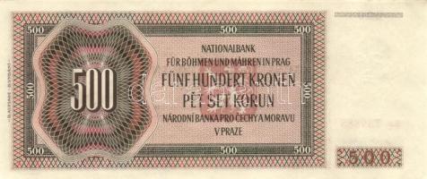 Német 3. Birodalom / Cseh-Morva Protektorátus 1942. 500K 2. kiadás T:I,I-
German Third Reich / Prote...