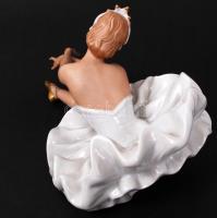 Wallendorf balerina, kézzel festett, jelzett, hibátlan, m:13 cm, h:25 cm/ Wallendorf Swan Lake balle...