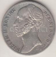 Hollandia 1848. 1G Ag "II. Vilmos" T:2-,3 Netherlands 1848. 1 Gulden Ag "William II" C:VF,F