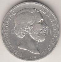 Hollandia 1865. 1G Ag "III. Vilmos" T:3 Netherlands 1865. 1 Gulden Ag "William III" C:F
