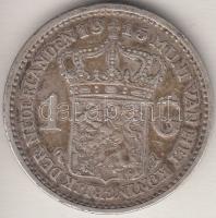 Hollandia 1915. 1G Ag "I. Vilma" T:2- Netherlands 1915. 1 Gulden Ag "Wilhelmina I" C:VF