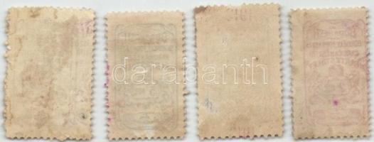 Budapest 1913. 2K + 4K + 5K + 10K "A Budapesti Borbély, Fodrász és Parókakészítő Ipartestület&q...