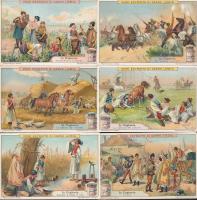 6 db Liebig litho kártya sorozat / 6 Liebig litho cards