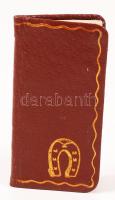 1960 Bőrkötéses, patkós mini tárcanaptár