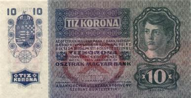 1915. 10K (3x) "Deutschösterreich" felülnyomással, sorszámkövető T:I- (hullámos papír)
Ada...