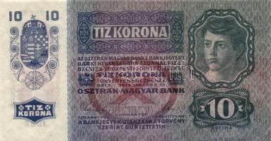 1915. 10K (3x) "Deutschösterreich" felülnyomással, sorszámkövető T:I- (hullámos papír)
Ada...