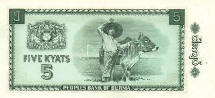 Burma 1965. 5K sorszámkövető T:I (tűlyukak)
Burma 1965. 5 Kyats sequential serials C:UNC (needle hol...