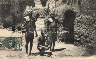Bobo-Dioulasso pipe smoking men, folklore