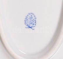 Herendi Viktória mintás ovális kínálótál, kézzel festett, jelzett, hibátlan, 38,5×28,5cm