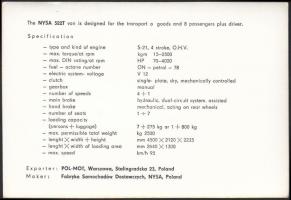 cca 1950-1960 NYSA T 522 típusú autó fotója, 16x11 cm