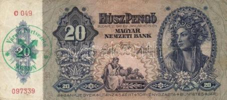 1930-41. 10P + 20P + 50P + 100P hamis "Városi Pártvezető Sopron" T:III