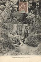 Women from Benin, washing, folklore