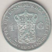 Hollandia 1931. 1G Ag "I. Vilma" T:2,2-
Netherlands 1931. 1 Gulden Ag "Wilhelmina I&q...