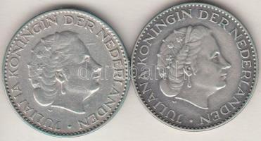 Hollandia 1955-1956. 1G Ag "I. Julianna" (2x) T:2-
Netherlands 1955-1956. 1 Gulden Ag &quo...