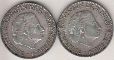 Hollandia 1957-1958. 1G Ag "I. Julianna" (2x) T:2-
Netherlands 1957-1958. 1 Gulden Ag &quo...