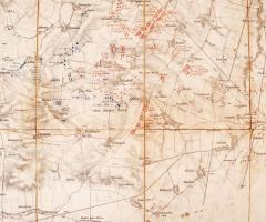 cca 1870 Königgrätz térkép, 62x43 cm