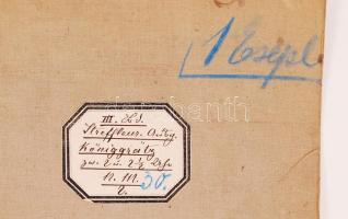 cca 1870 Königgrätz térkép, 62x43 cm