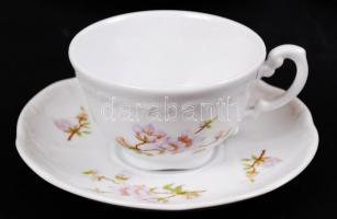 Zsolnay virág mintás mokkás készlet, matricás, hibátlan, jelzett