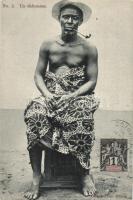 Pipe smoking man from Benin, folklore