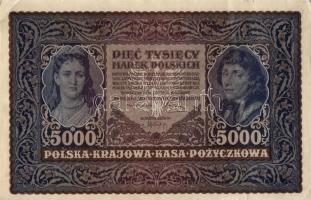 Lengyelország 1920. 5000M (2x) T:II,II-
Poland 1920. 5000 Marek (2x) C:XF,VF
Krause 31