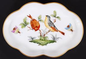 Herendi Rothschild mintás kis tálka, kézzel festett, jelzett, hibátlan, 13×9 cm