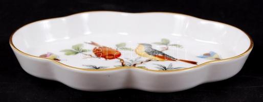 Herendi Rothschild mintás kis tálka, kézzel festett, jelzett, hibátlan, 13×9 cm