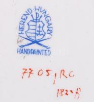 Herendi Rothschild mintás kis tálka, kézzel festett, jelzett, hibátlan, 13×9 cm