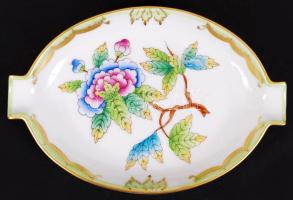 Herendi Viktória mintás  porcelán hamutartó, kézzel festett, hibátlan, jelzett / Herend chinaware ashtray 11×7 cm
