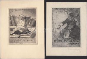 3 db Ex libris, jelzett