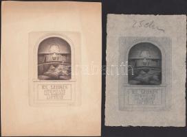 2 db Ex libris, jelzett